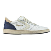 Valsport Scarpa Sneaker Davis Heritage in Nappa Bianco Blu Navy Uomo