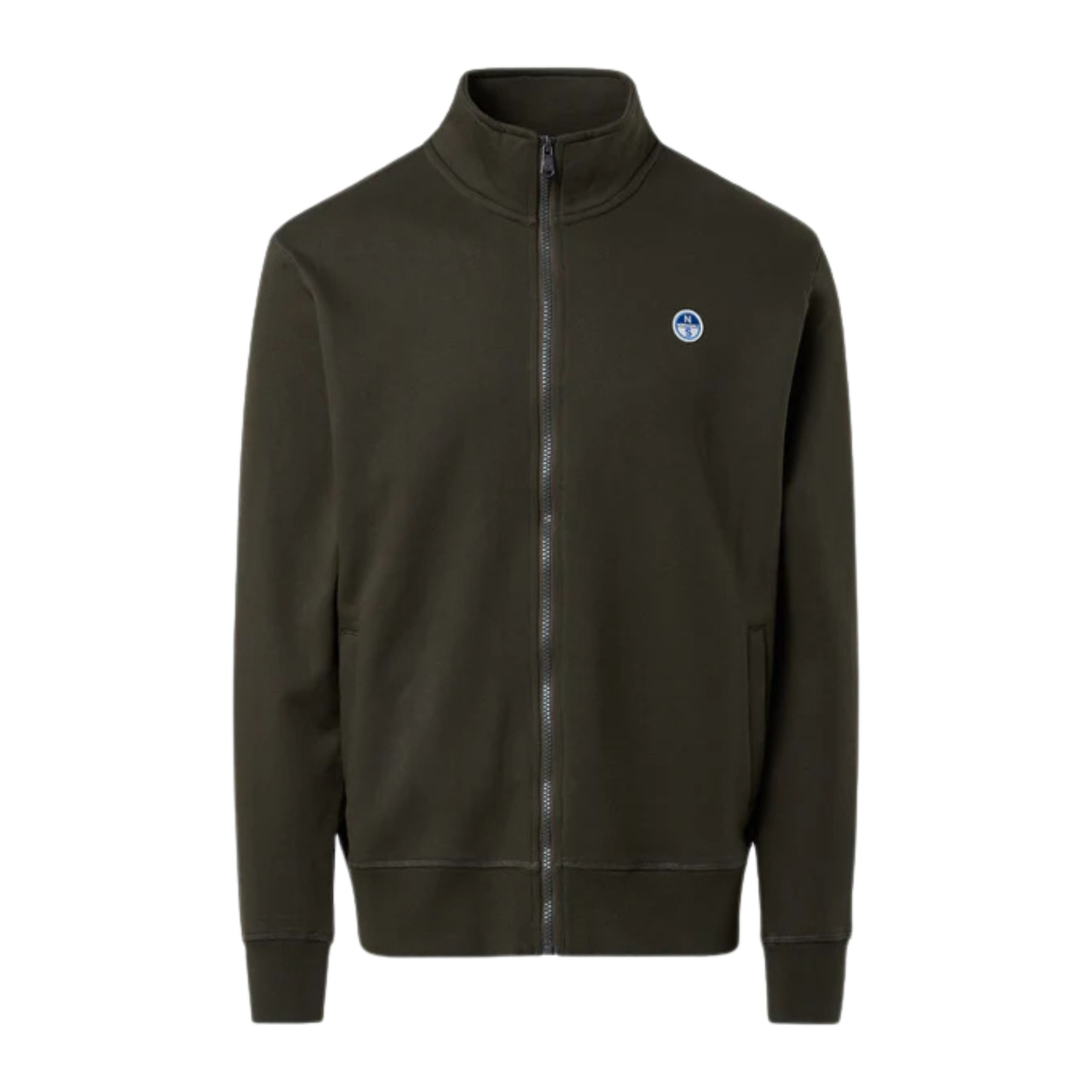 North Sails Felpa manica lunga BASIC FULL ZIP SWEATSHIRT verde militare 691256-0437