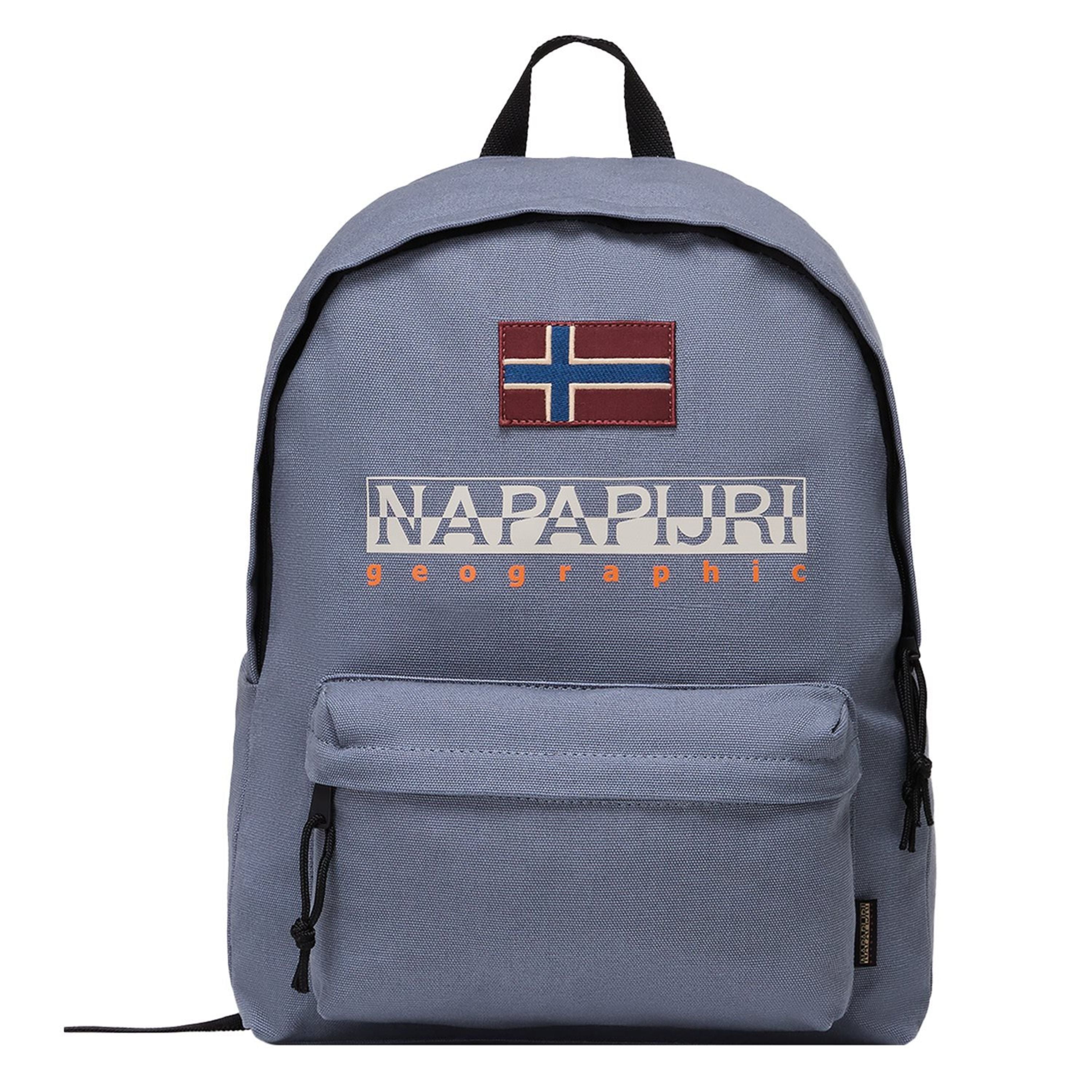 Napapijri Women Unisex Backpack Rugged Cotton Logo Grey Men