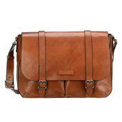 The Bridge Messenger con Tracolla Cartella Uomo Cesare in Pelle Marrone 451515D9