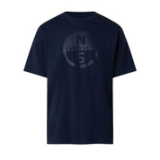 North Sails T-shirt maglia maglietta BIG LOGO cotone BIO navy blu 693146-0802
