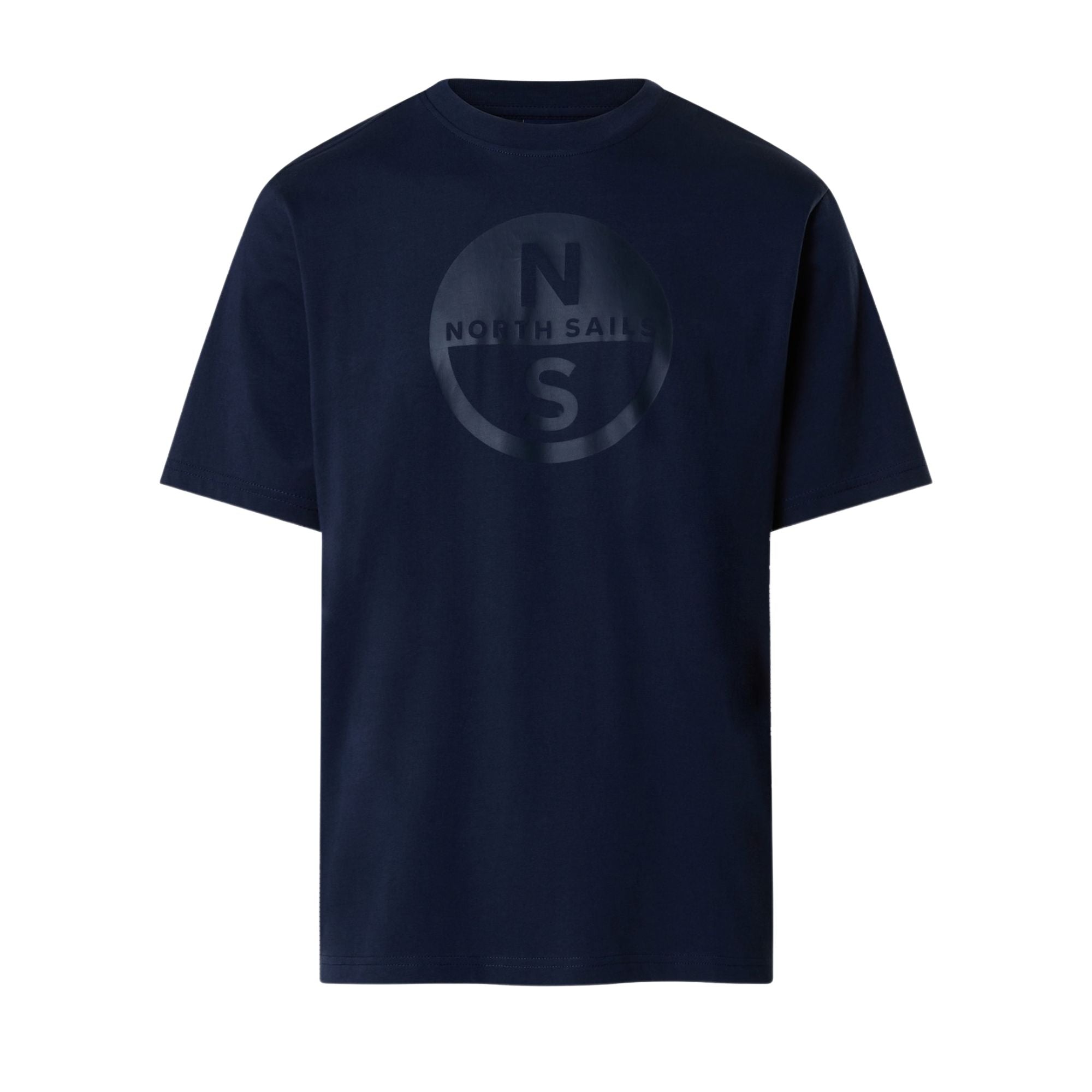 North Sails T-shirt maglia maglietta BIG LOGO cotone BIO navy blu 693146-0802