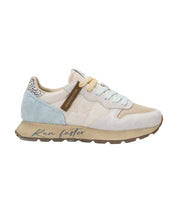 Sun68 Sneaker Casual Ally Vintage Pelle Tessuto Bianco Beige Azzurro Donna