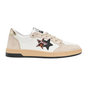 2Star Scarpe Sneakers Made in Italy artigianali Week Star Pelle Bianco Beige Leo