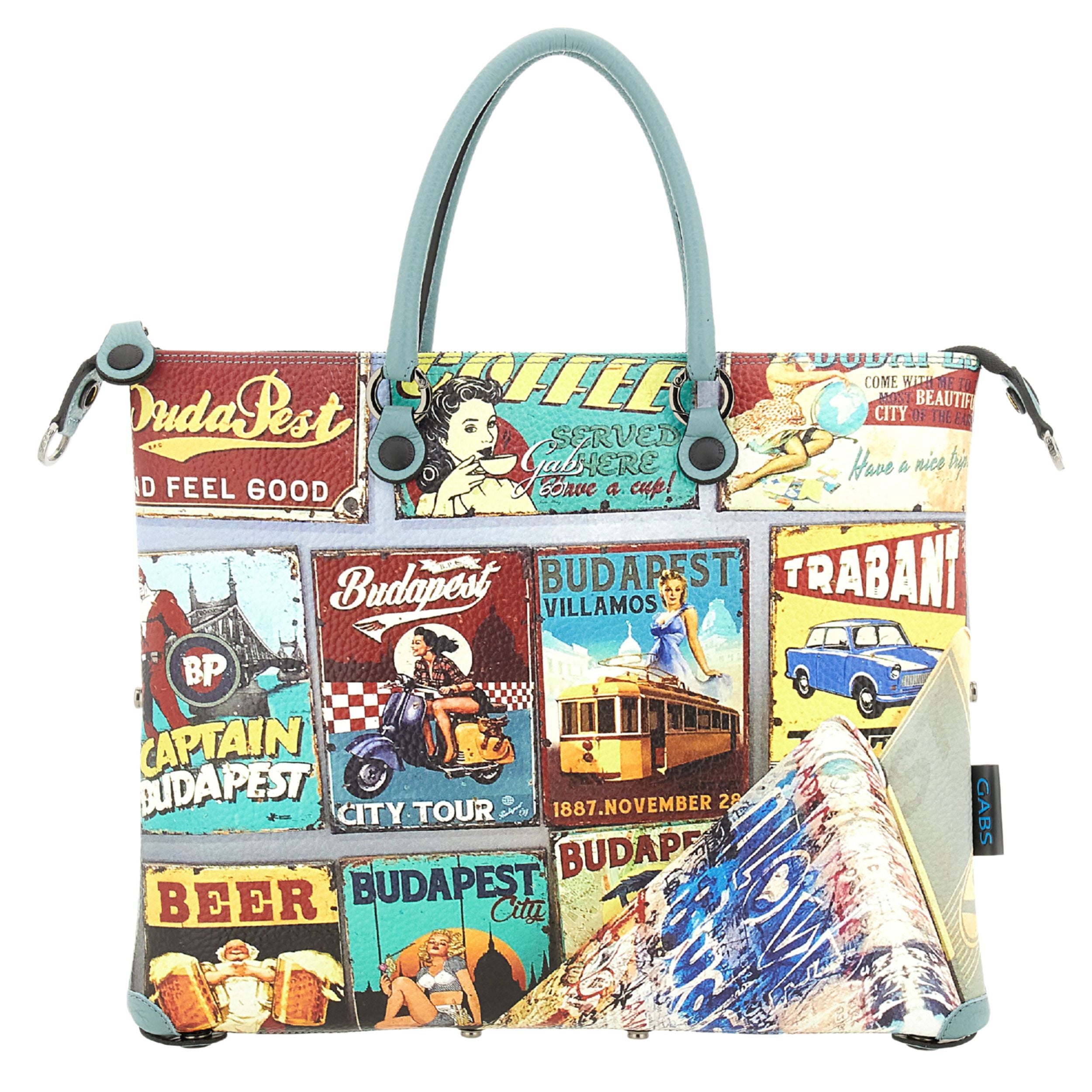 Gabs G3 Plus M Basic Borsa Zaino Trasformabile Hobo Shopper Tote Bauletto in Pelle Stampa 601