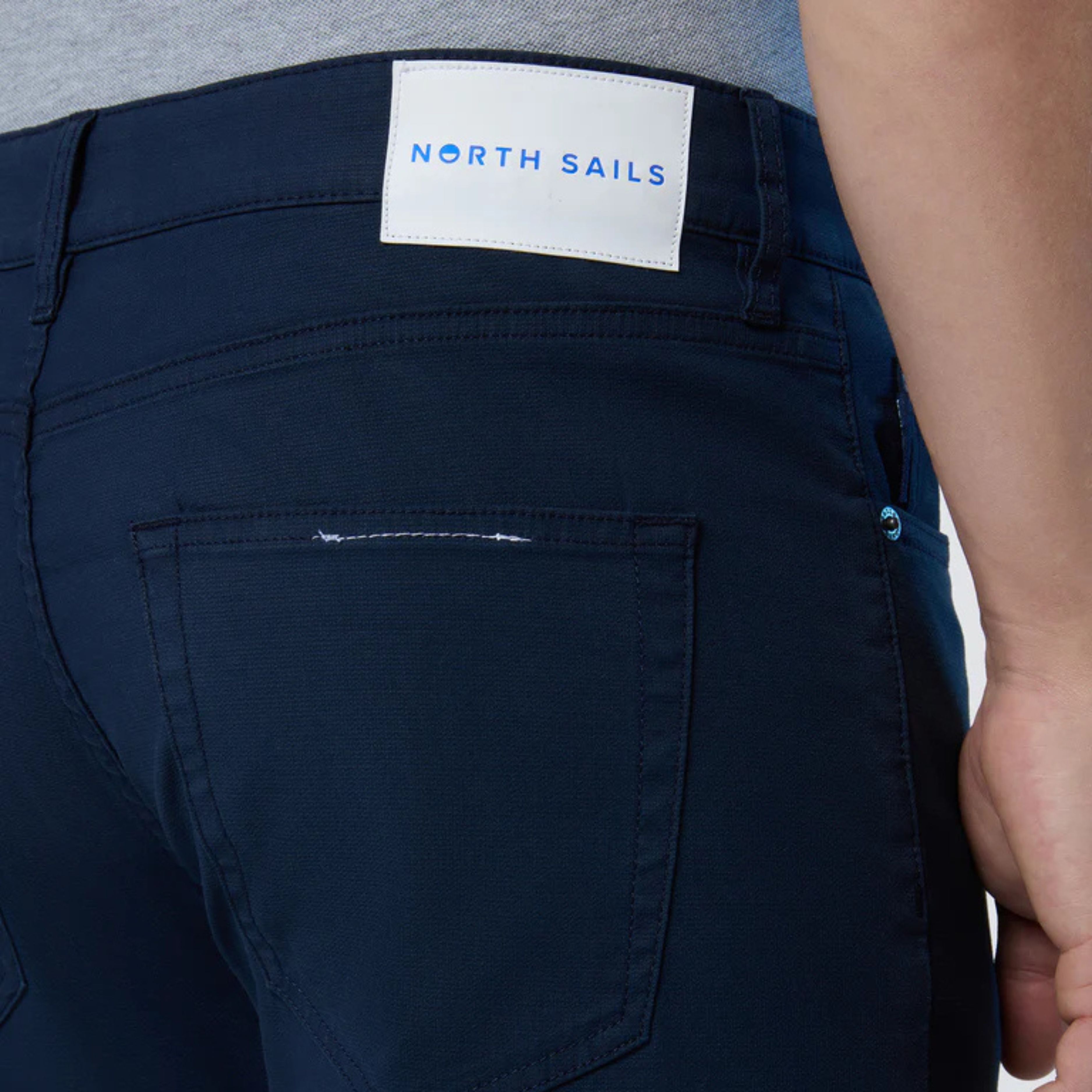 North Sails Pantaloni DAVIS - SLIM FIT 5 POCKET LONG TROUSER 673072 blu