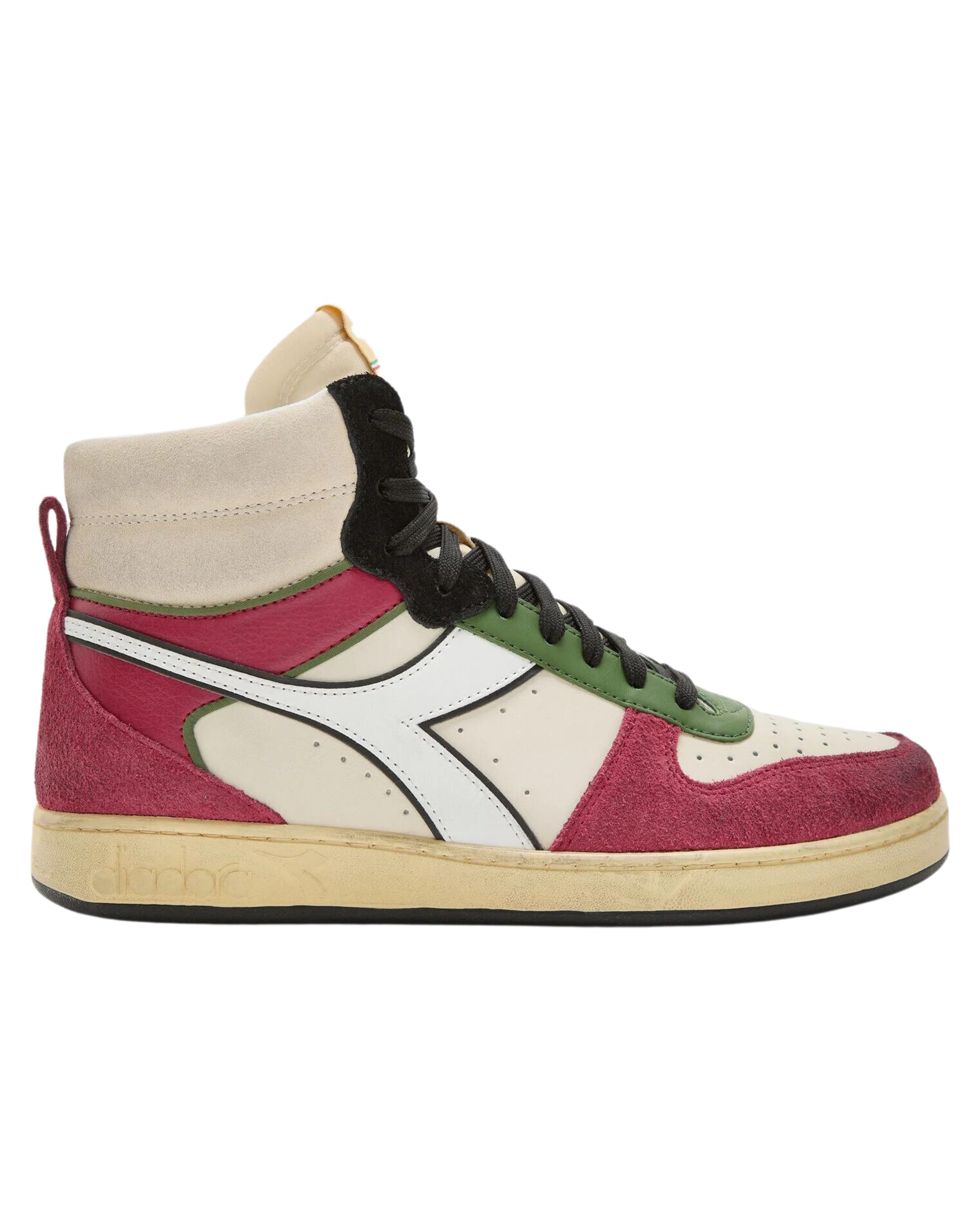 Diadora Magic Basket Mid Legacy Pelle Scamosciata Rosso