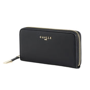 Gaelle Portafoglio Zip All Around in Ecopelle Nero Donna GAACW02319