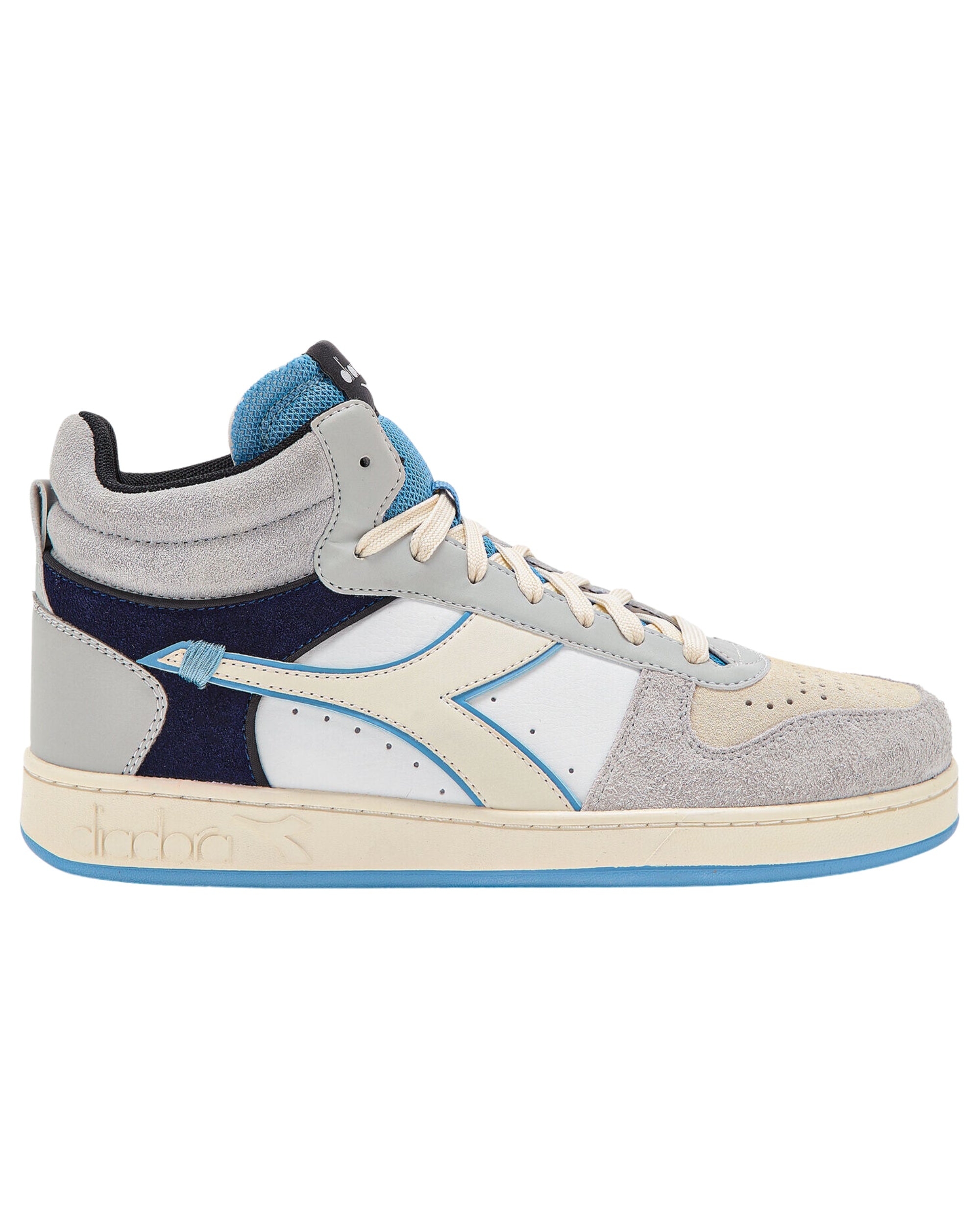 Diadora Magic Basket Demi Twin in Pelle Scamosciata Grigio