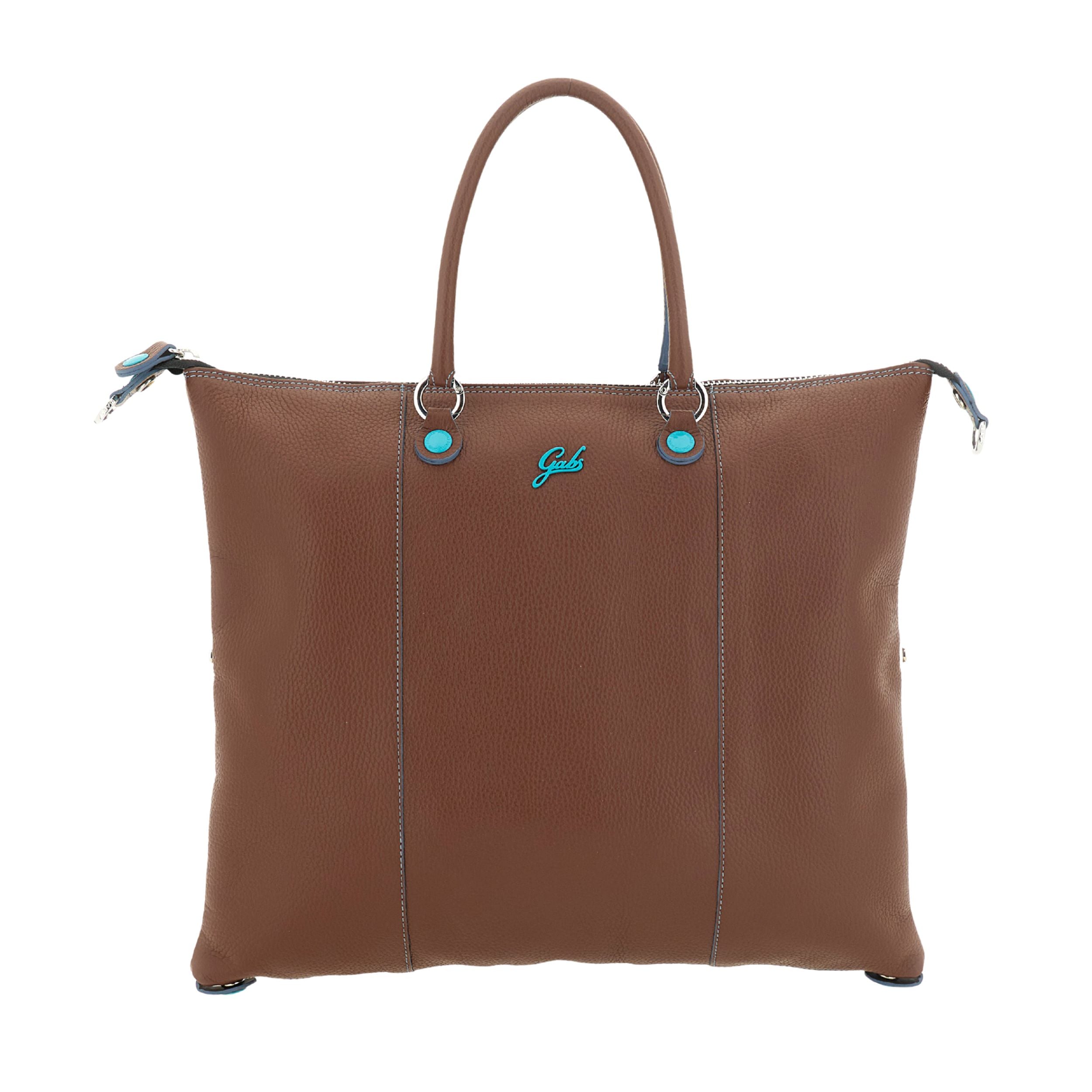 Gabs G3 Plus M Basic Borsa Zaino Trasformabile Hobo Shopper Tote Bauletto in Pelle Cuoio Scuro