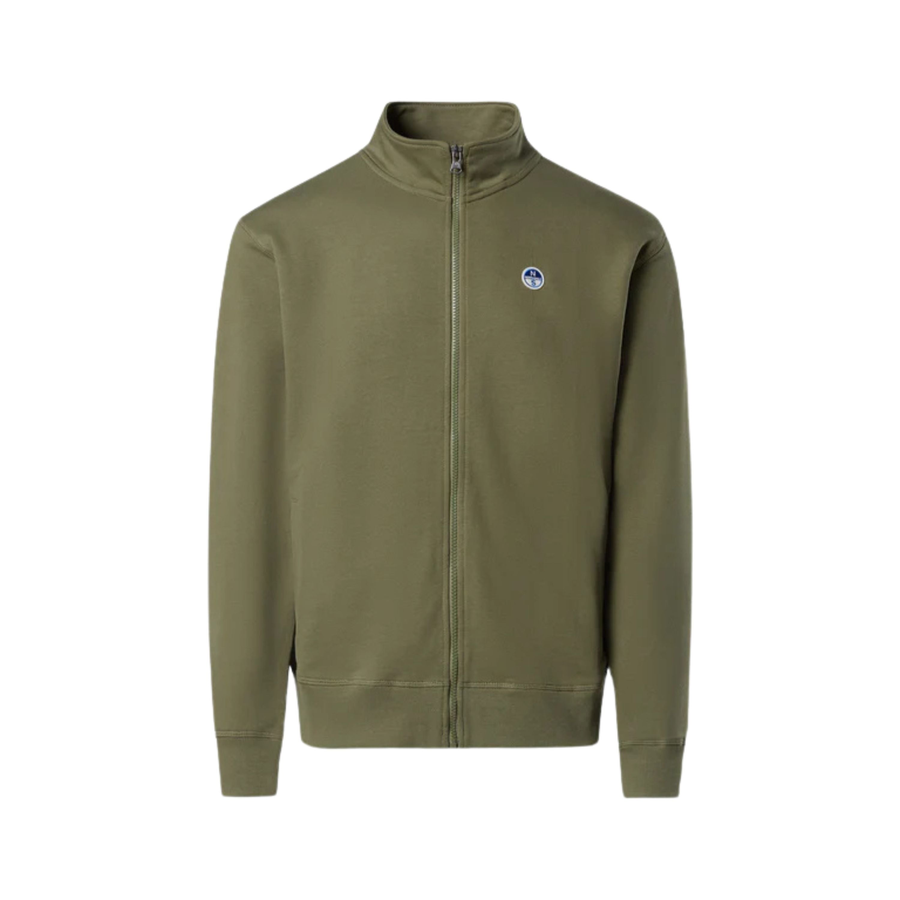 North Sails Felpa manica lunga BASIC FULL ZIP SWEATSHIRT verde militare 691221