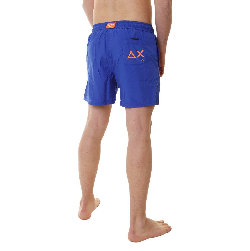 Sun68 Swim Pant Macro Logo Blue