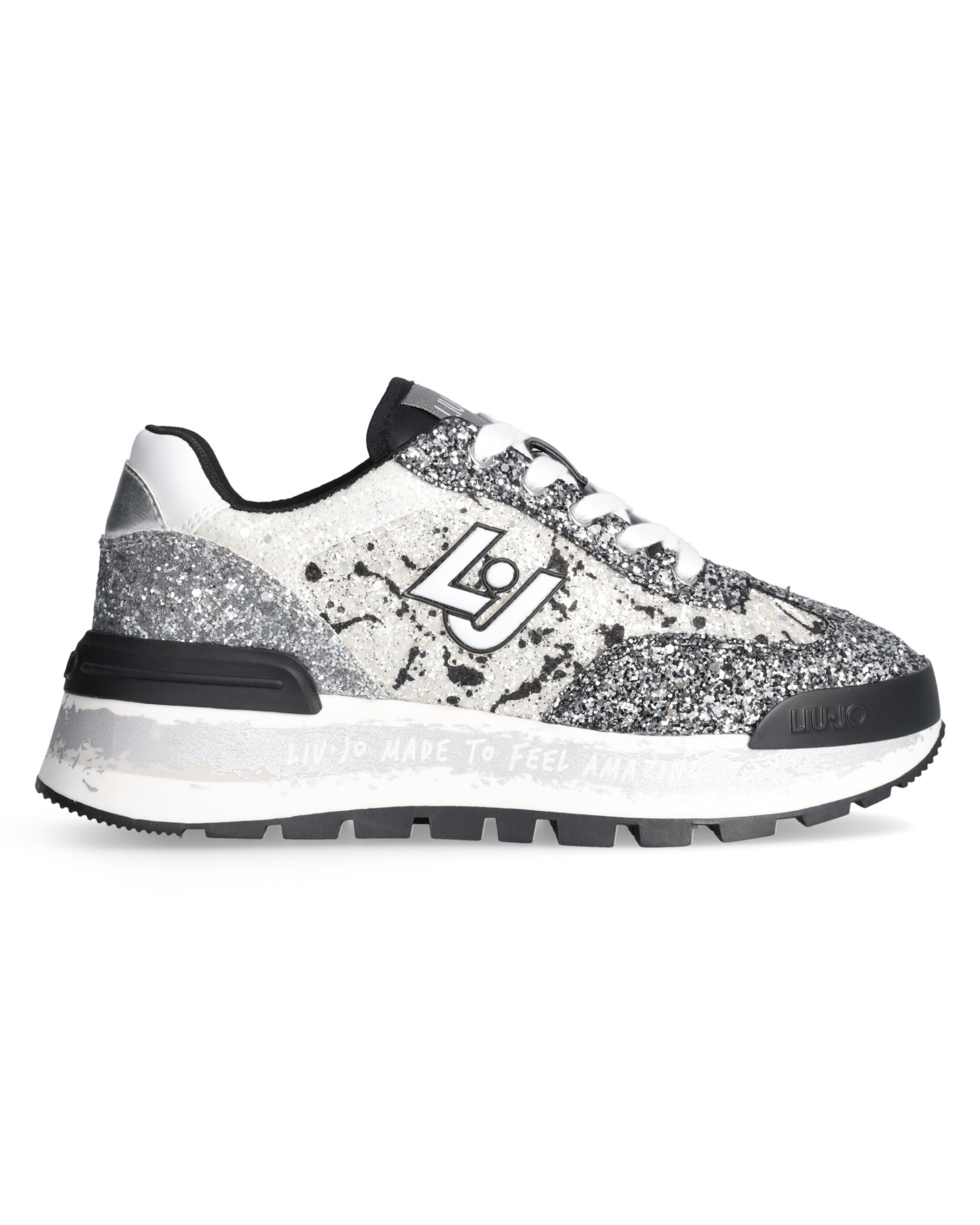 Liu Jo Women's Silver Leather Sneakers