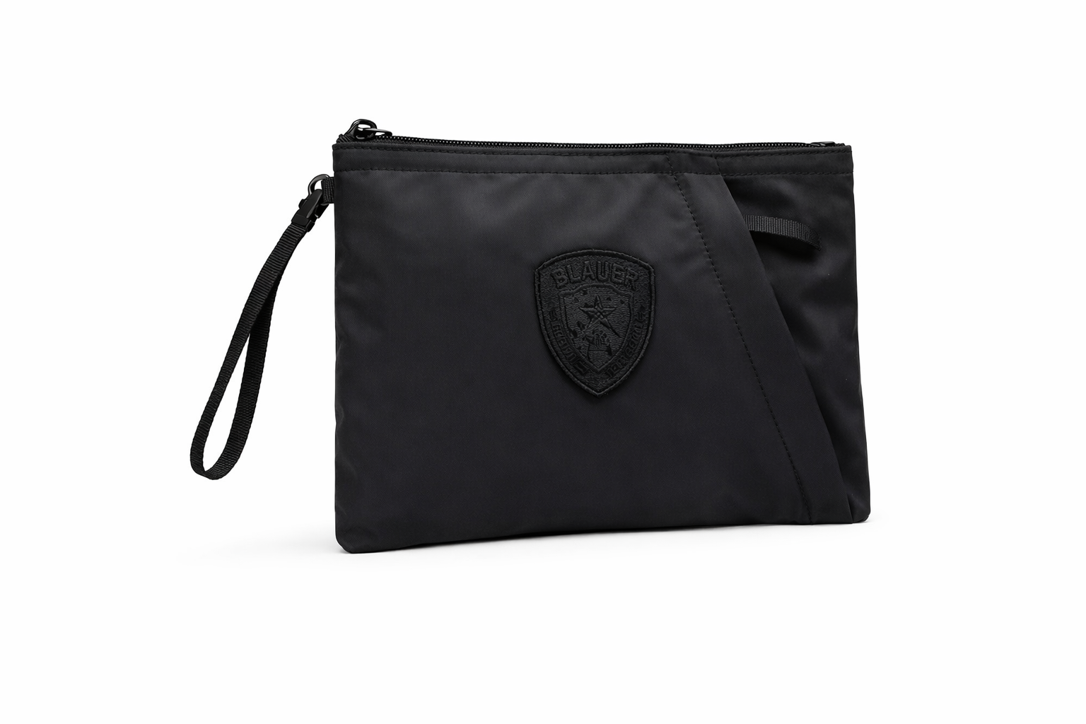 Blauer Borsa Pochette TARO Clutch Donna Uomo sling polso 27x18 cm nylon nero black