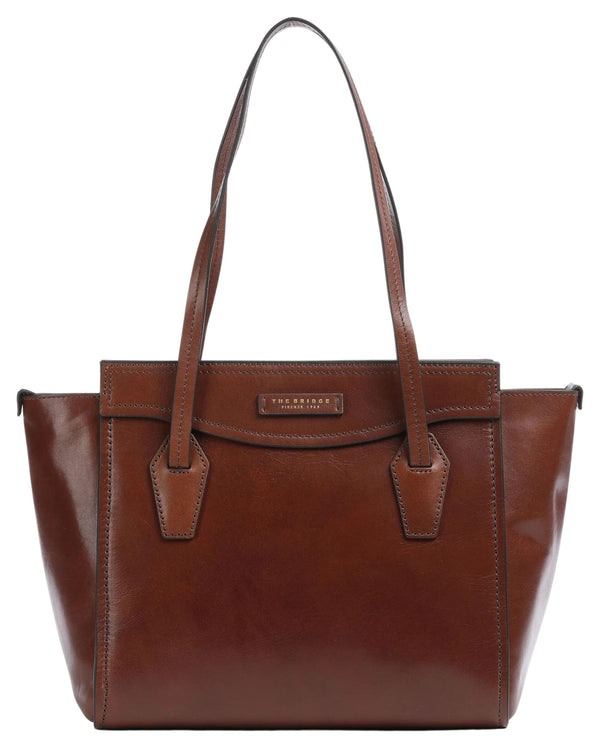 The Bridge Shopper Tote Tracolla Marrone Donna