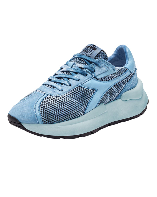 Diadora Heritage Low Mercury Elite Dip-Dye Sneaker in Tie-Dye Light Blue Leather-2