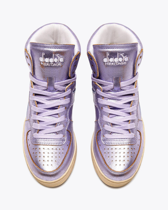 Diadora Heritage Sneaker MI Basket Laminated Leather Purple 4