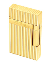 S.t.dupont Accendino a Doppia Fiamma Ligne 2 Guilloche Placcato Oro Unisex