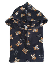 Moschino Underbear Felpa con Cappuccio Design Orsacchiotto Cotone Blu Scuro