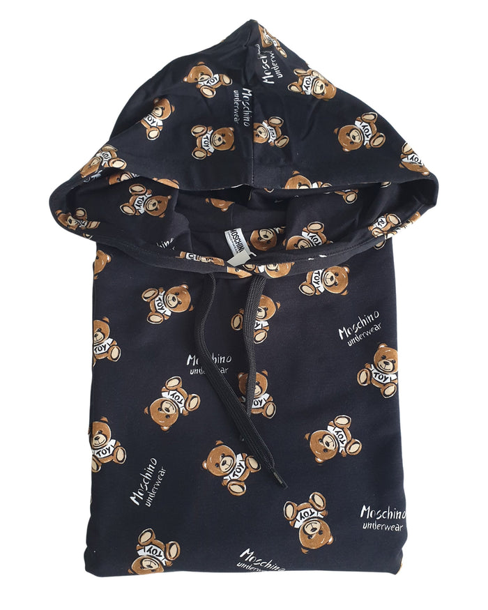 Moschino Underbear Felpa con Cappuccio Design Orsacchiotto Cotone Blu Scuro 3