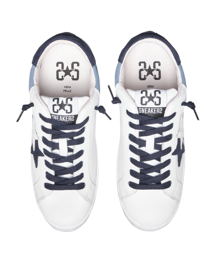 Sneaker Very Star In Pelle Bianco Uomo 4