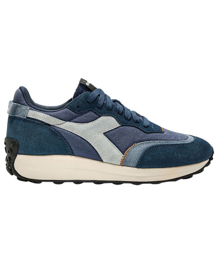 Diadora Sneakers Race Suede SW in Pelle Scamosciata Blu 1