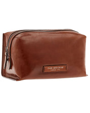 The Bridge Wash Bag Borsello Made In Italy, Pelle 100% Marrone Unisex