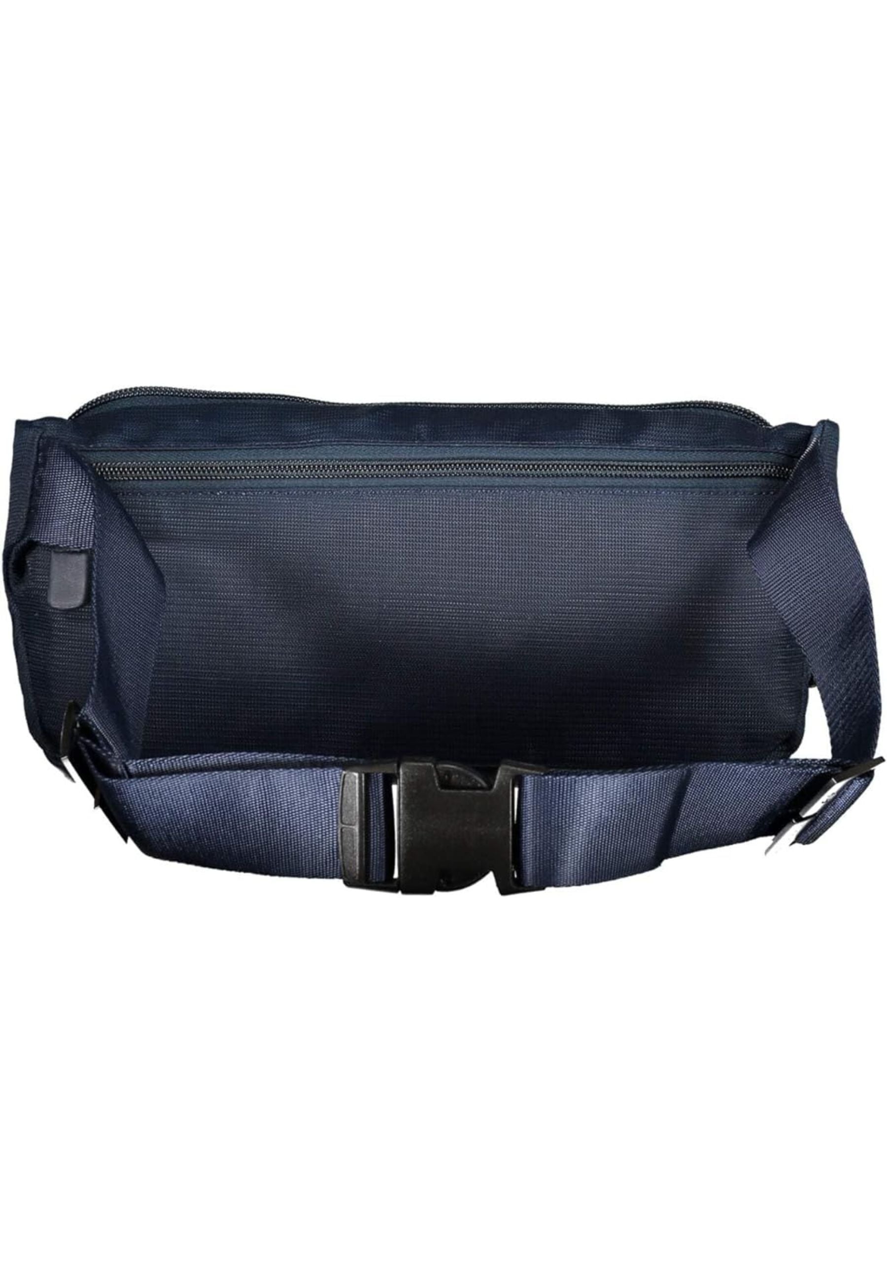 Piquadro Small Leather And Fabric Bag 40x15x5 Cm Blue Men