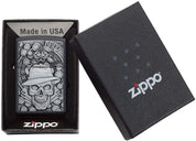 Zippo Windproof Refillable Made In Usa Skull Gambling Black Unisex