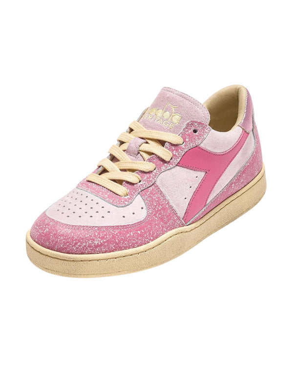 Diadora Heritage Sneakers MI Basket Low Pelle Rosa-2