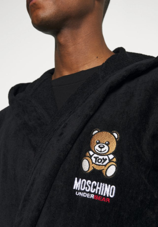 Moschino Underbear Underwear Spugna Logo Bear Cotone Nero 5