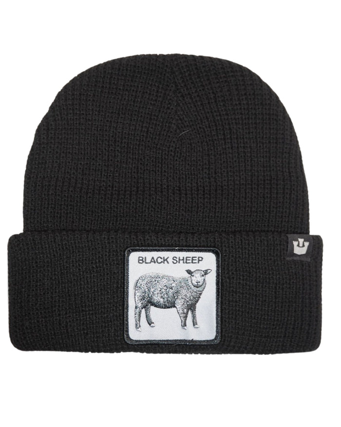 Goorin Bros. Beanie Hat Cap With Front Patch And Side Logo Black Unisex 1