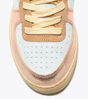 Diadora Heritage Sneaker MI Basket Metal In Pelle Effetto Used Beige Donna