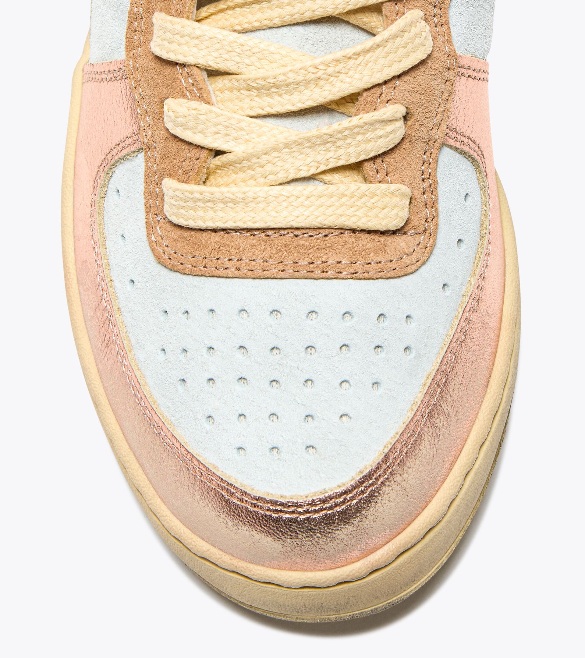 Diadora Heritage Sneaker MI Basket Metal In Pelle Effetto Used Beige Donna