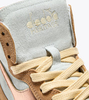 Diadora Heritage Sneaker MI Basket Metal In Pelle Effetto Used Beige Donna