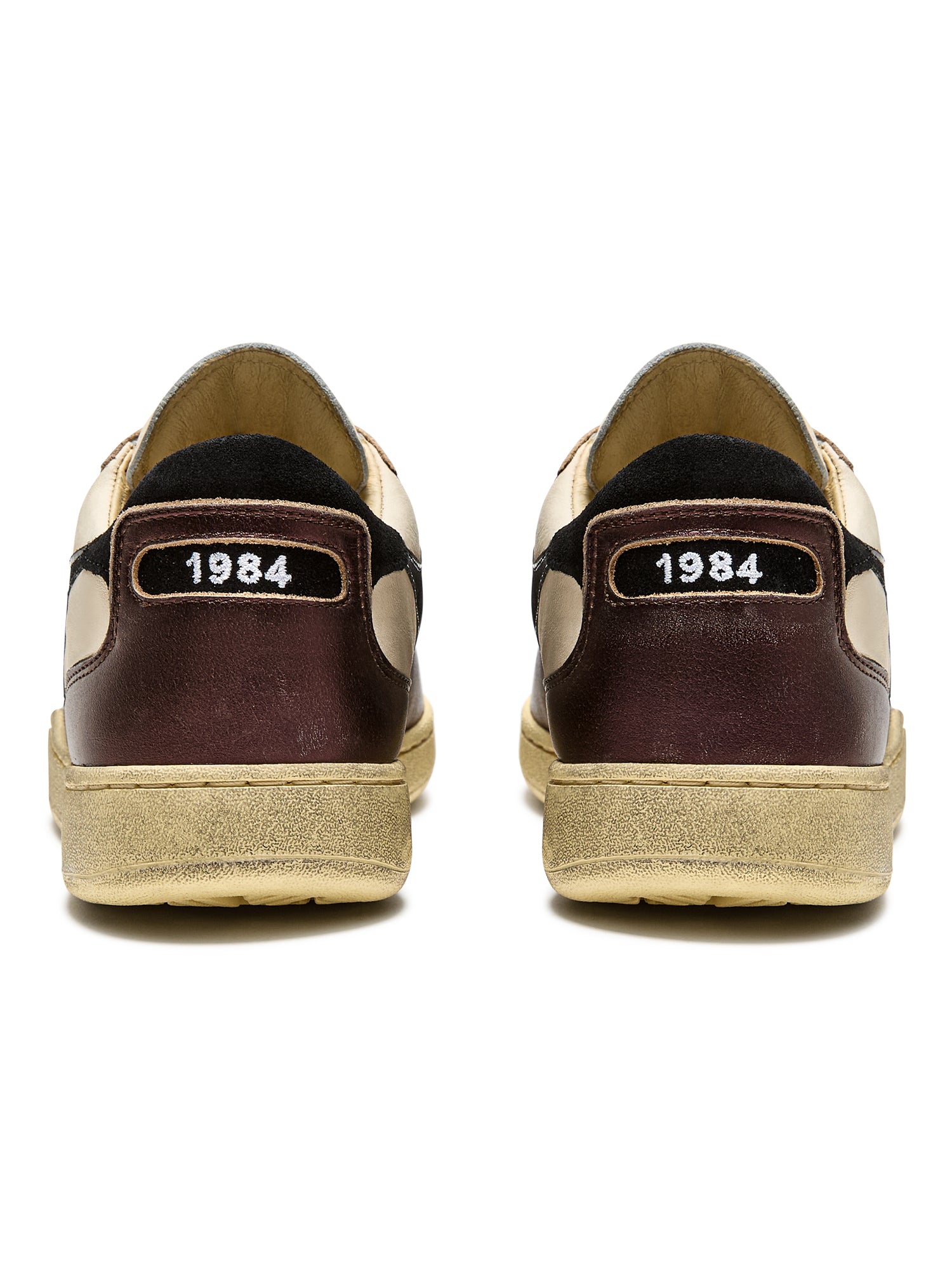 Diadora Heritage Sneaker MI Basket Low Metallic in Pelle Effetto Used Beige Leggero Unisex