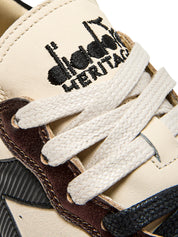 Diadora Heritage Sneaker MI Basket Low Metallic in Pelle Effetto Used Beige Leggero Unisex