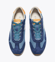 Diadora Heritage Sneaker Equipe Canvas Sw Evo in Misto Pelle Blu Gabbia Unisex