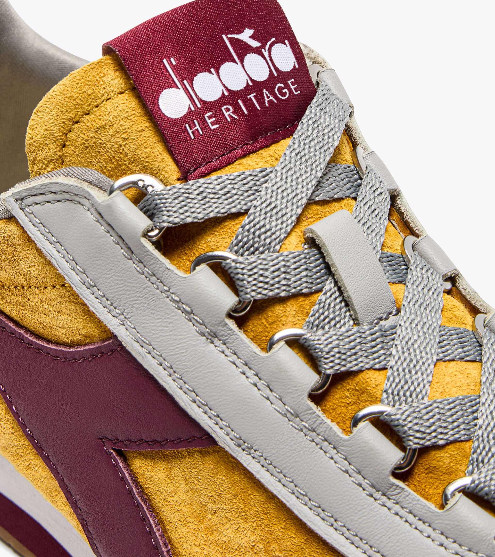 Diadora Heritage Sneaker Equipe '75 SW in Tela e Pelle Multicolore Giallo Fresia Uomo