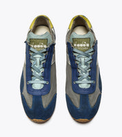 Diadora Heritage Sneaker Equipe Dirty Sw Evo in Tela e Pelle Azzurro Foschia Uomo