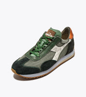 Diadora Heritage Sneaker Equipe Dirty Sw Evo in Tela e Pelle Verde Uomo