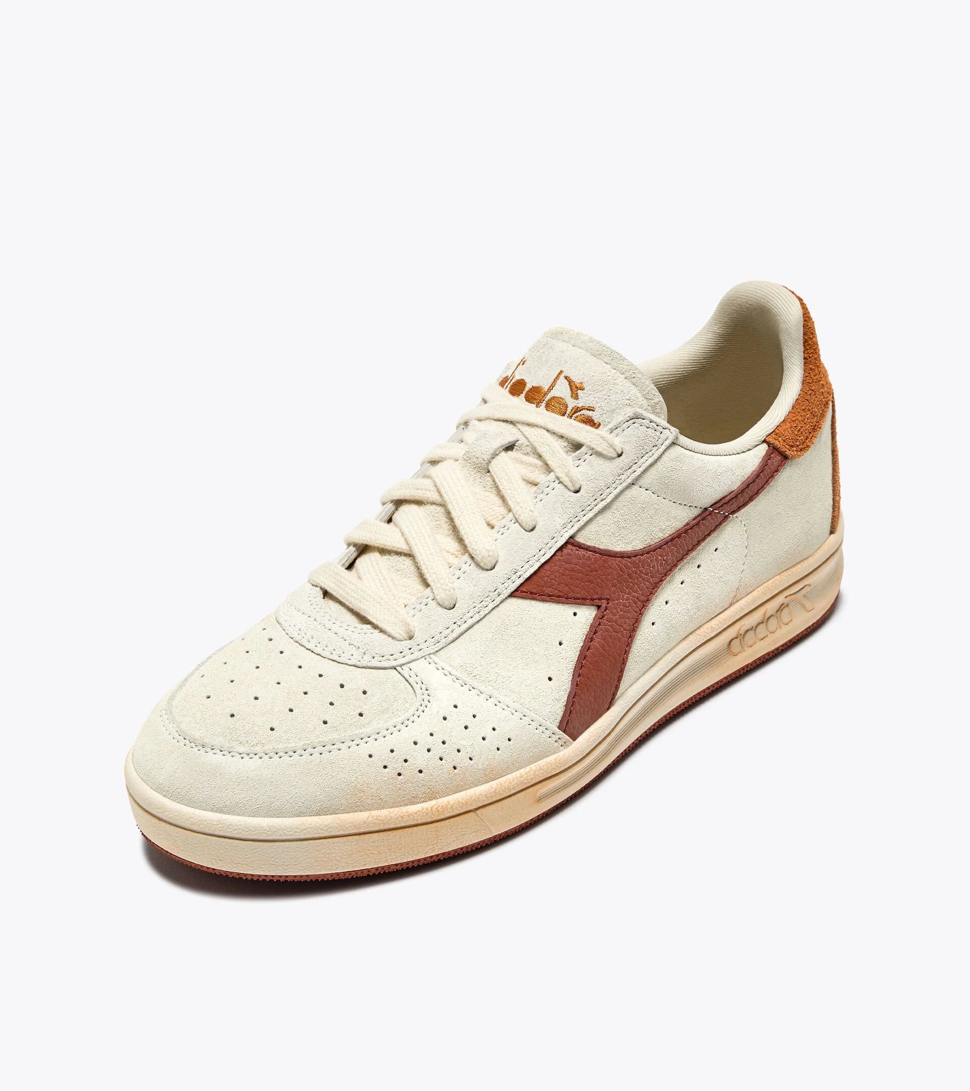 Diadora Heritage Sneaker B.Elite Ascesa in Pelle Premium Bianco Marrone Unisex