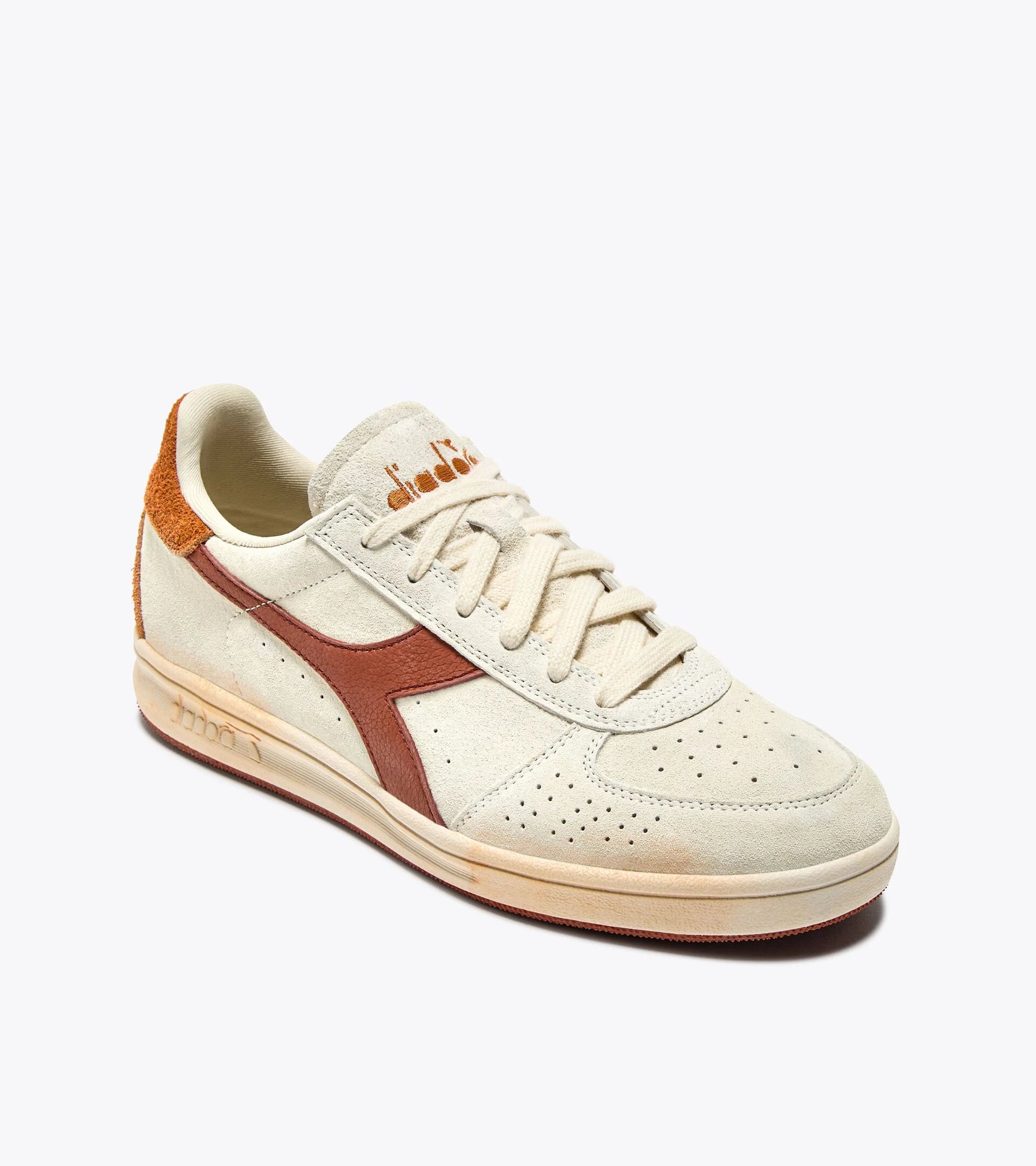 Diadora Heritage Sneaker B.Elite Ascesa in Pelle Premium Bianco Marrone Unisex