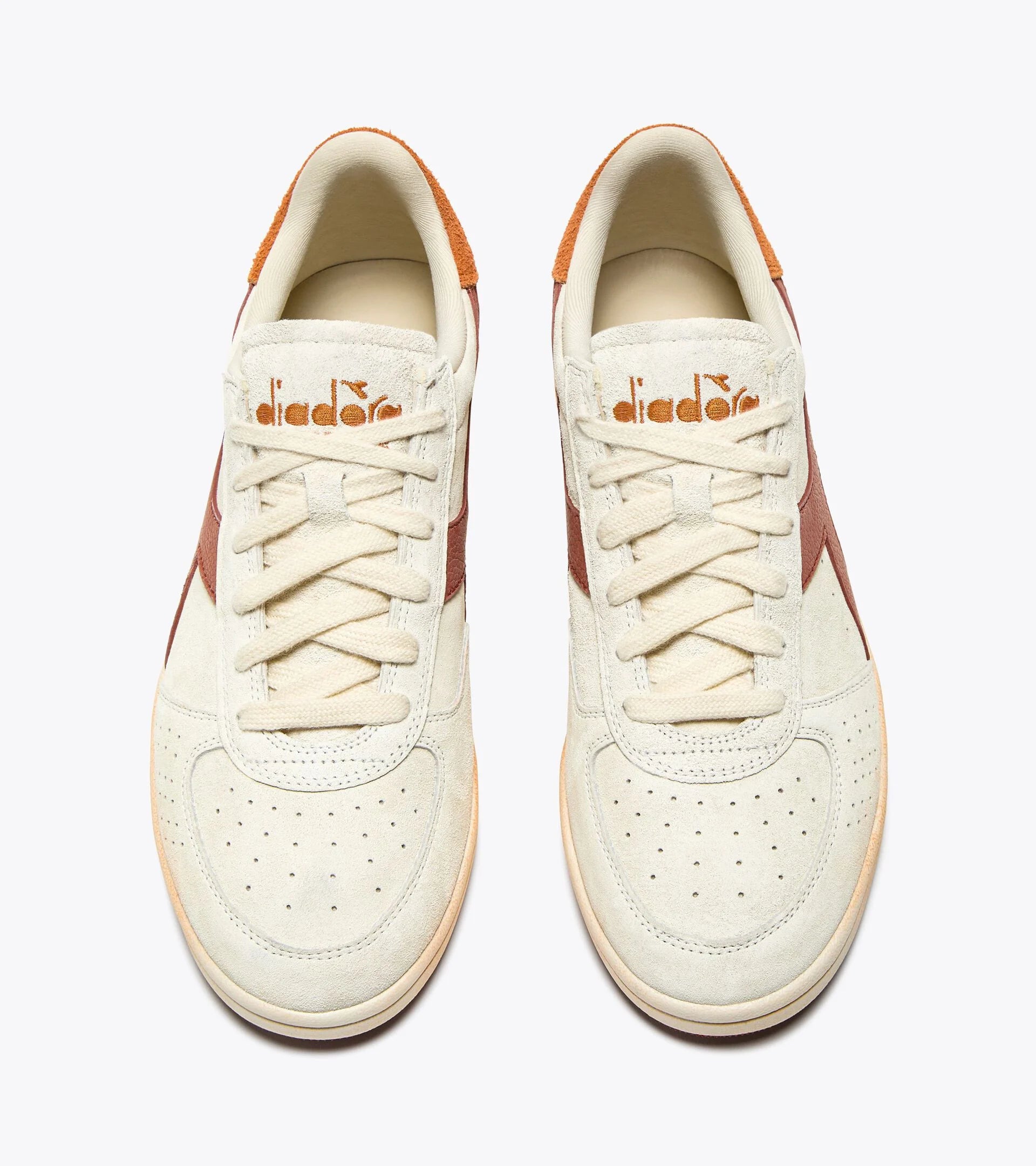 Diadora Heritage Sneaker B.Elite Ascesa in Pelle Premium Bianco Marrone Unisex