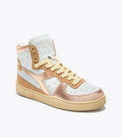 Diadora Heritage Sneaker MI Basket Metal In Pelle Effetto Used Beige Donna