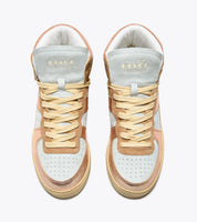Diadora Heritage Sneaker MI Basket Metal In Pelle Effetto Used Beige Donna