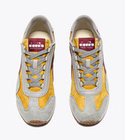 Diadora Heritage Sneaker Equipe '75 SW in Tela e Pelle Multicolore Giallo Fresia Uomo