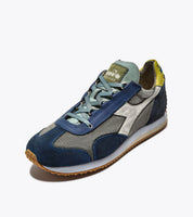 Diadora Heritage Sneaker Equipe Dirty Sw Evo in Tela e Pelle Azzurro Foschia Uomo