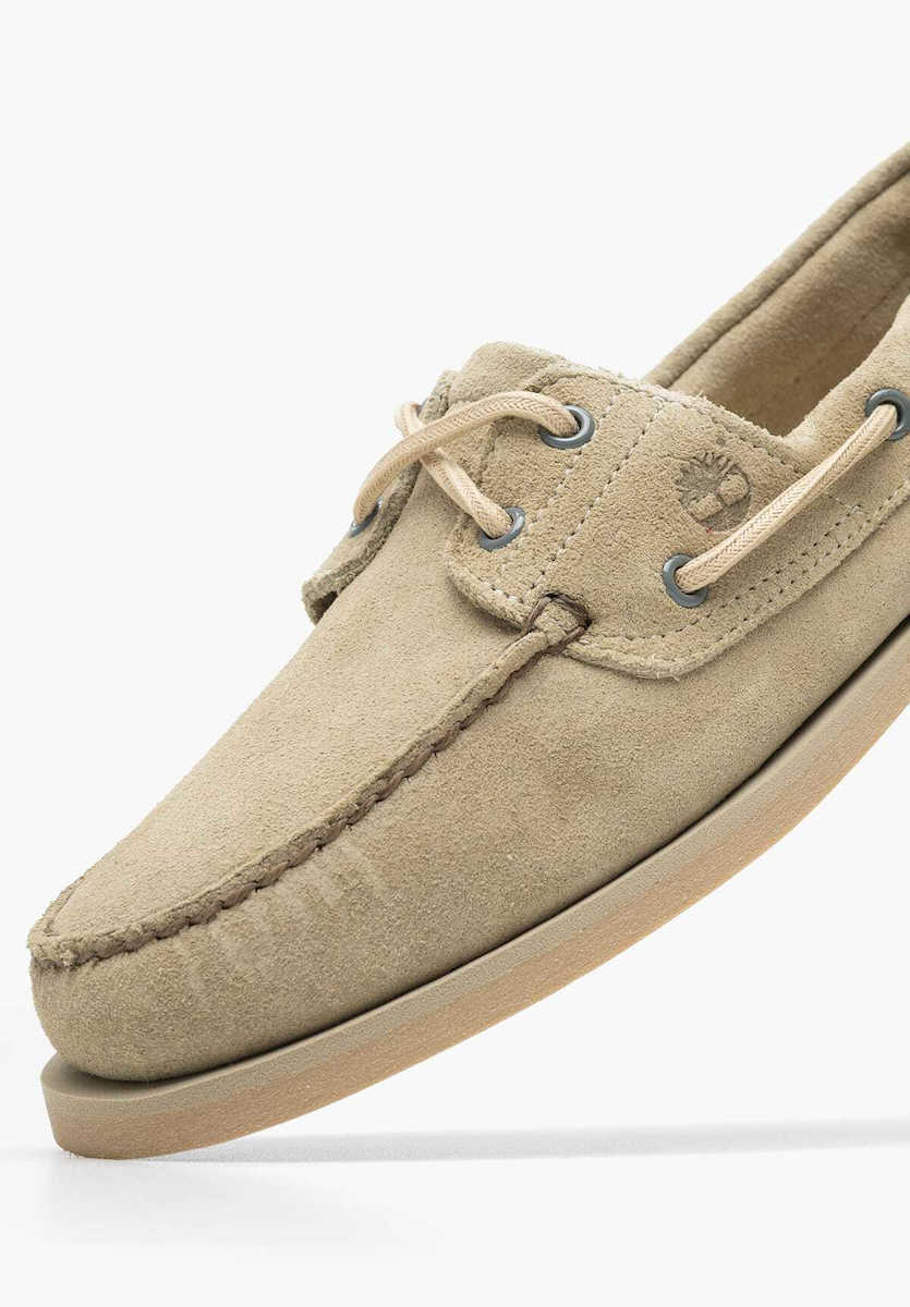 Timberland Scarpa da Barca Classic Uomo Tomaia in Pelle Verde Chiaro Suede