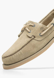 Timberland Scarpa da Barca Classic Uomo Tomaia in Pelle Verde Chiaro Suede